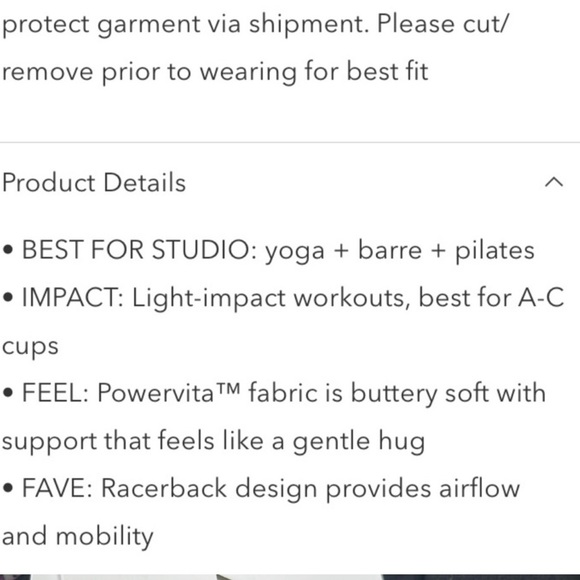 NWT-Athleta Black Conscious Cut Out Crop D-DD Size 3X - Picture 6 of 9